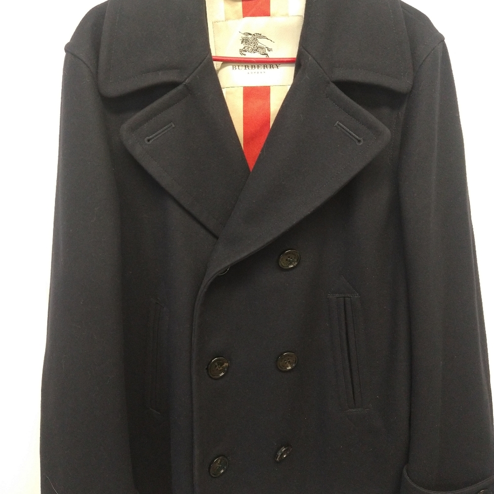 TODAY ONLY FOR LISTED PRICE Large men's BURBERRY OF LONDON  Blue wool coat
